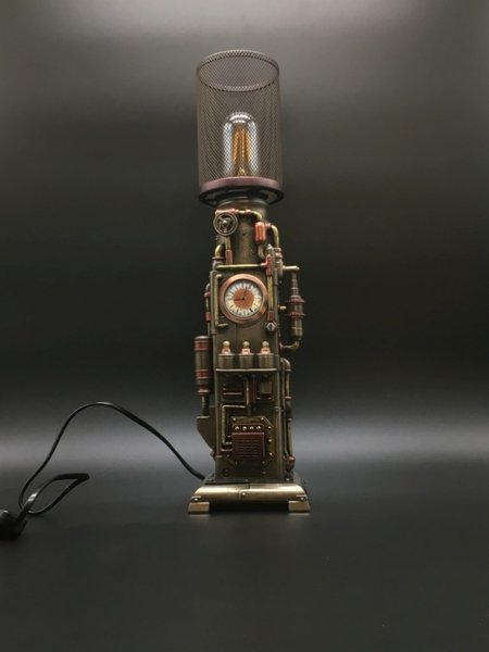 STEAMPUNK  Lampe-  Turm mit Uhr VEREONESE// WU77236A42