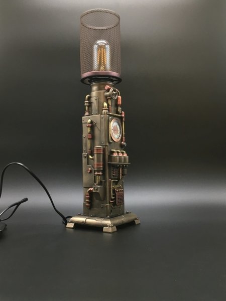 STEAMPUNK  Lampe-  Turm mit Uhr VEREONESE// WU77236A42