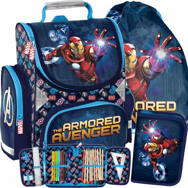 Schulranzen für Jungen bis 1 Klasse  - Iron Man Avengers -Paso [AIN-525-1]